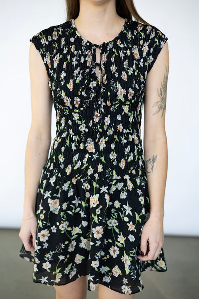 Short, floral dress for women