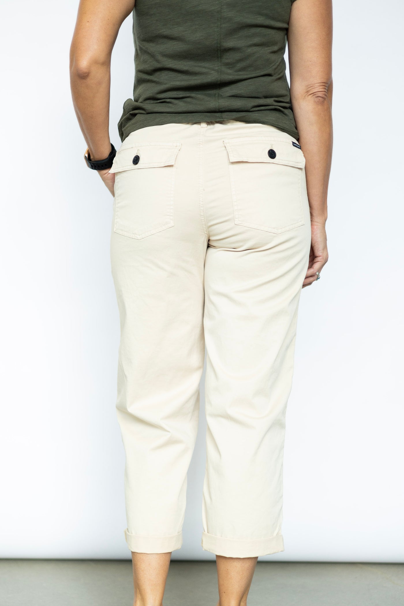 Women's lightweight, cropped khaki pants