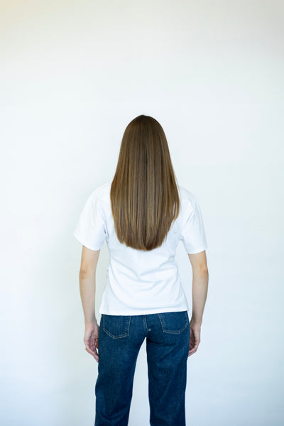 Women's elevated basic white tee