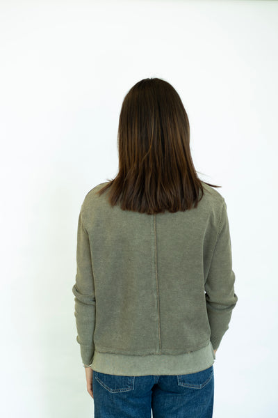 Textured long sleeve tee