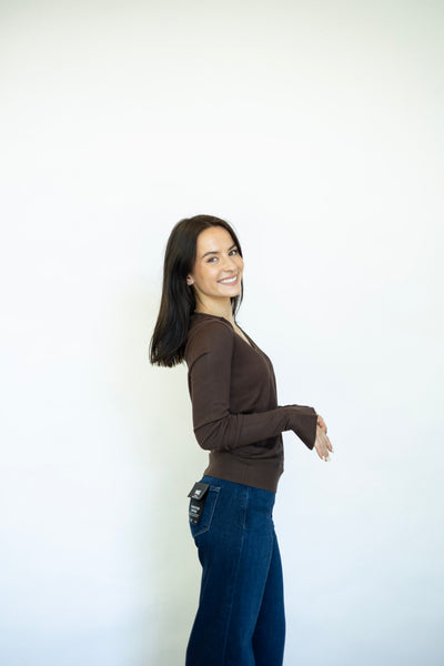 Knit L/S Collar Top