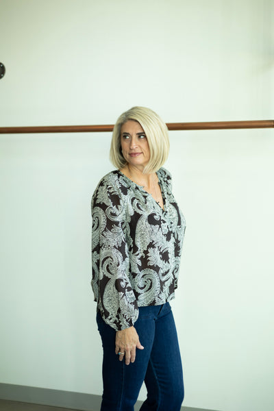 Paisley Blouson Blouse