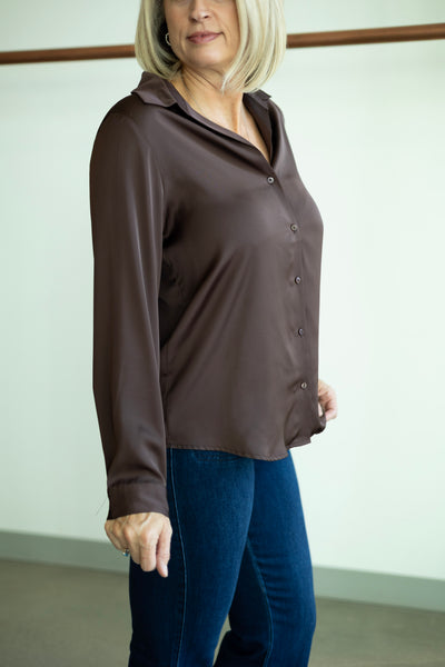 Recycled Button Down Blouse
