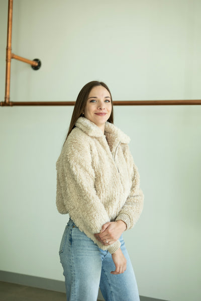 Sofia Wubby Contrast Trim Bomber Jacket