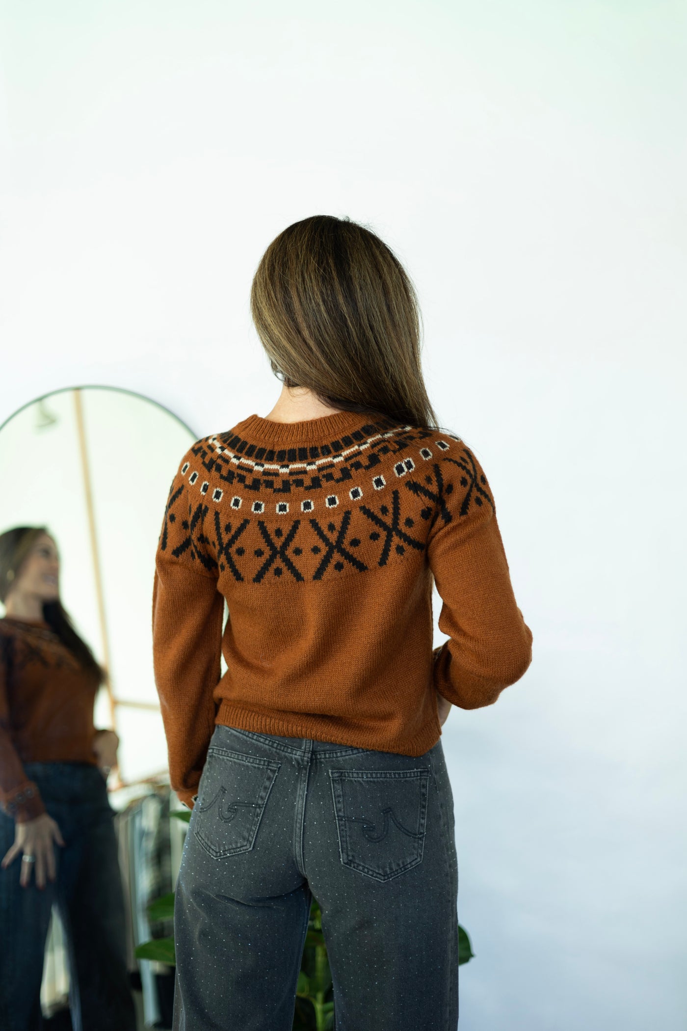 Women's rust colored sweater