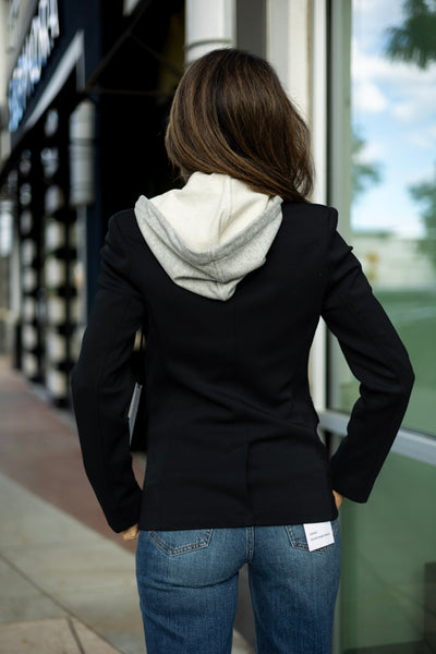 Blazer with zip out hoodie