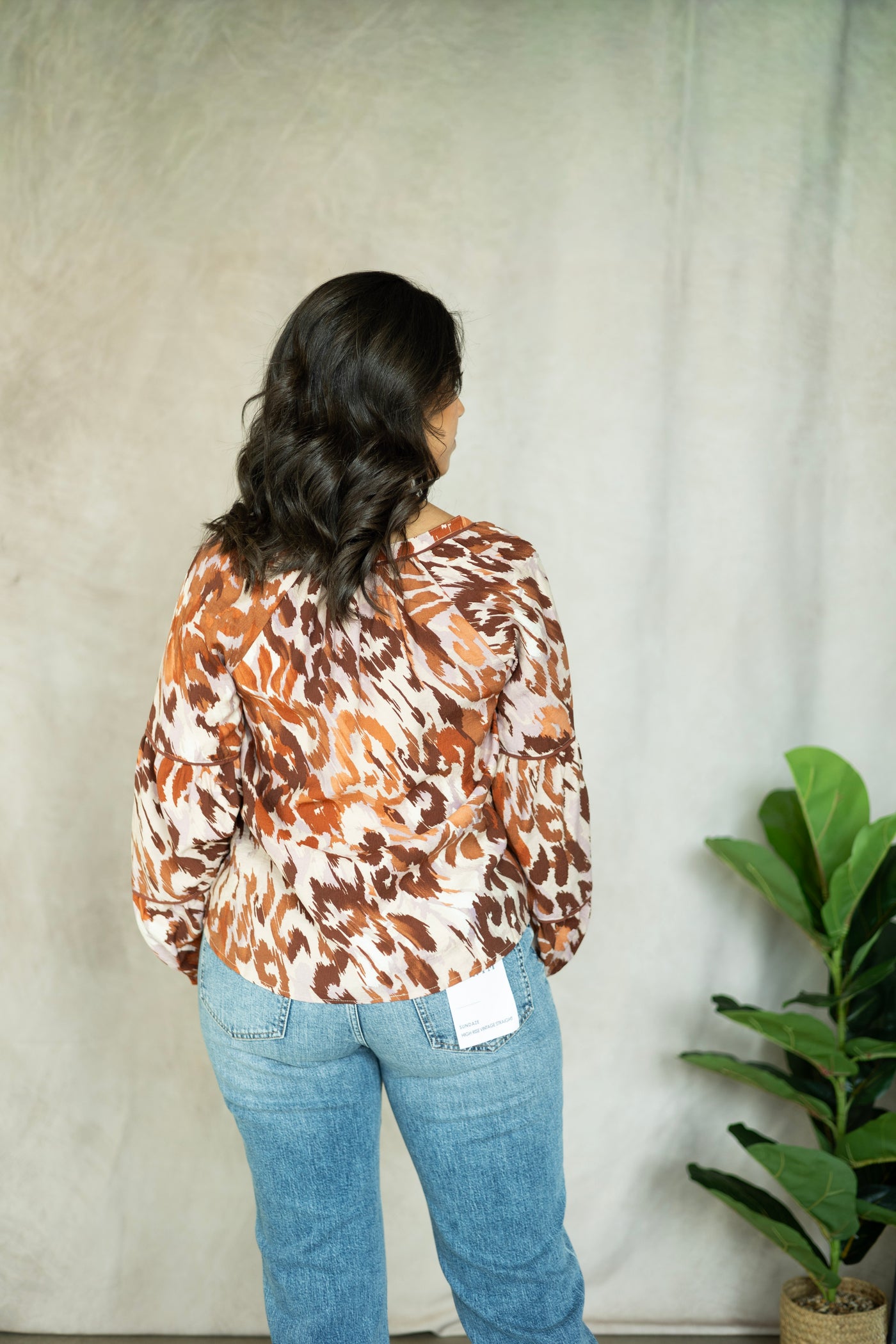 L/S Split Neck Blouse