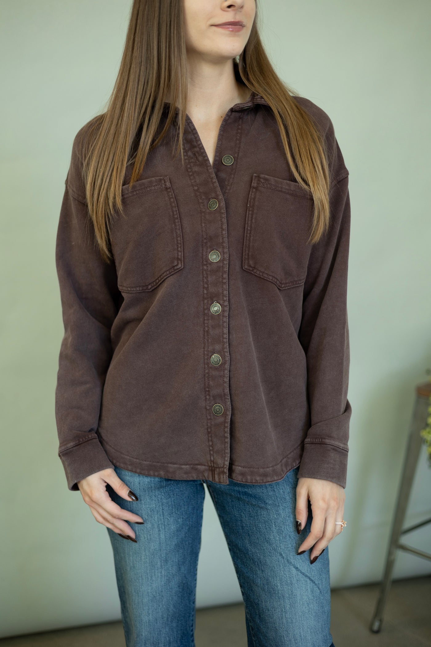 Thick button up for women