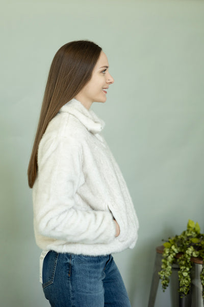 Faux fur jacket for women
