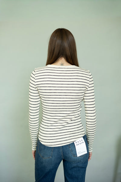 Striped long sleeve shirt for women