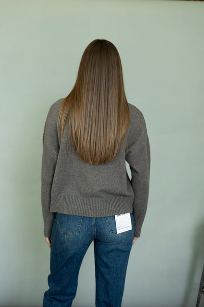 Casual brown sweater for women