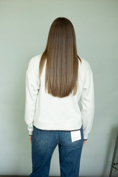 Elevated crew neck sweater for women