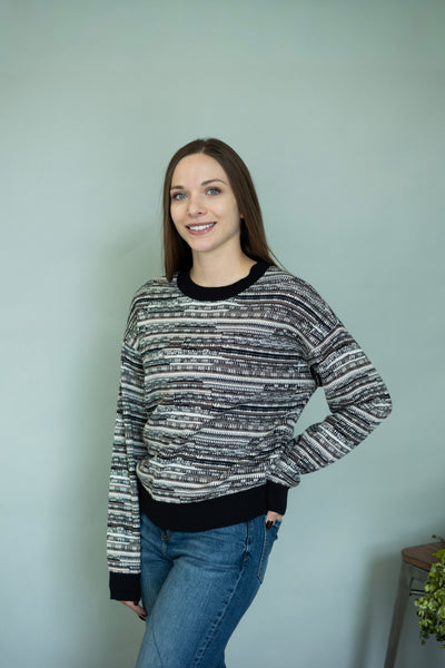 Patterned sweater for women