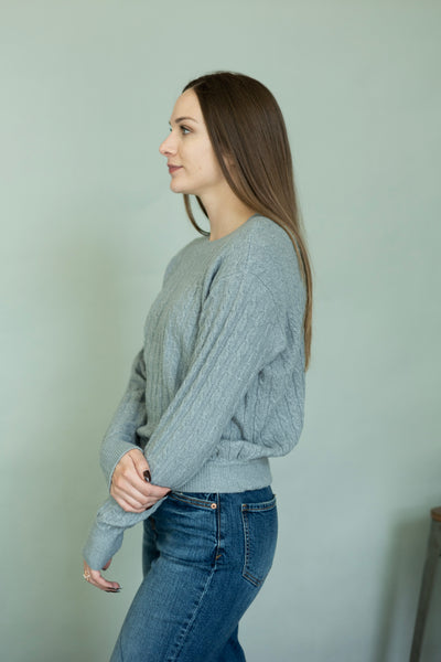 Classic gray sweater for women