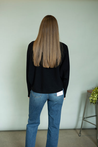 Black Dolman sleeve top