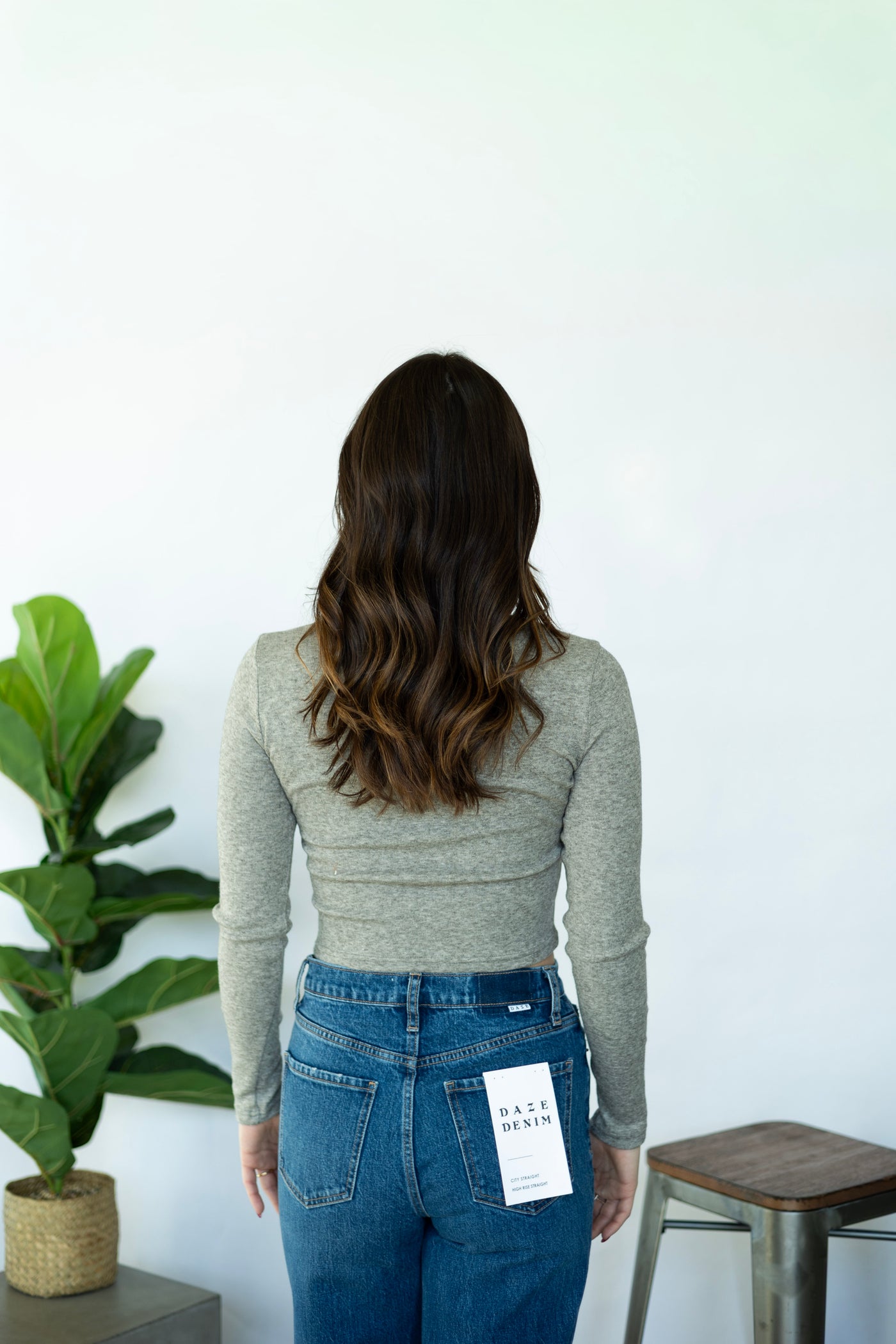 Knitted, elevated long sleeve for women