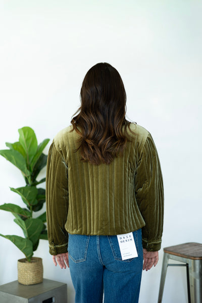 Velvet, quilted jacket