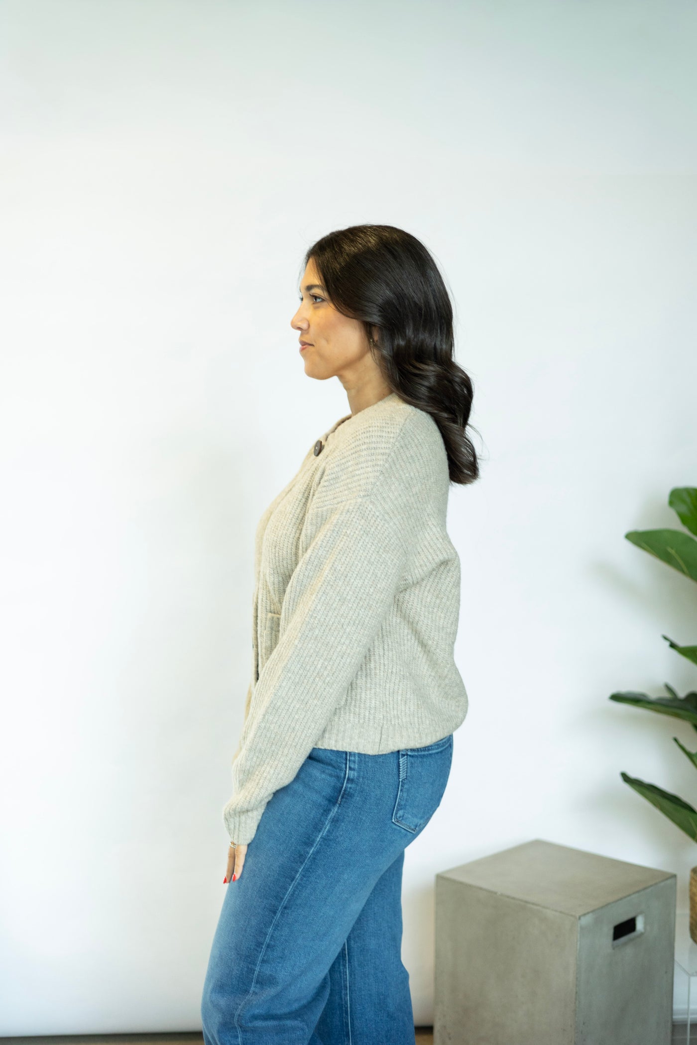Dionne Crew Neck Sweater Cardigan