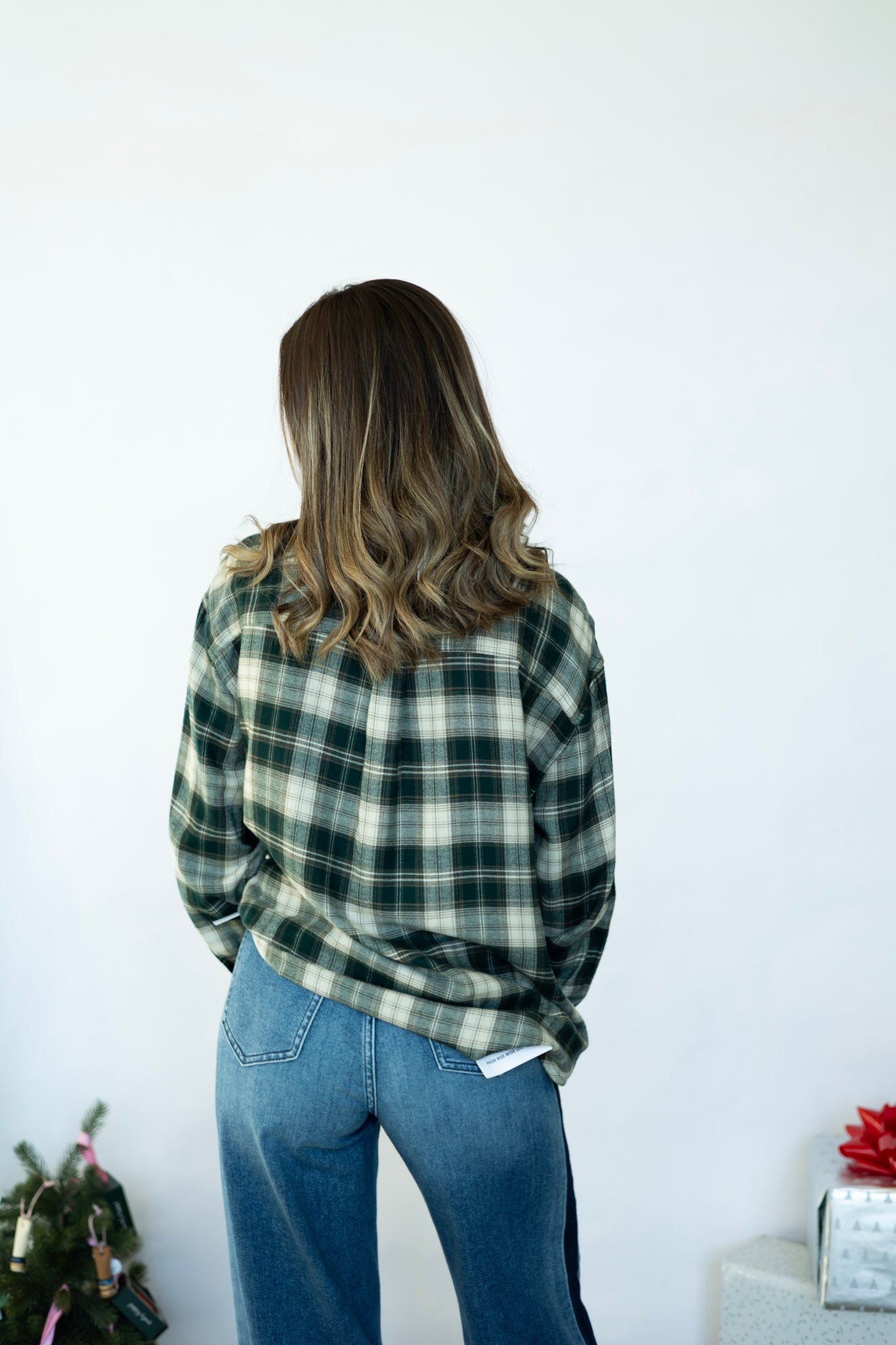 Women's green flannel