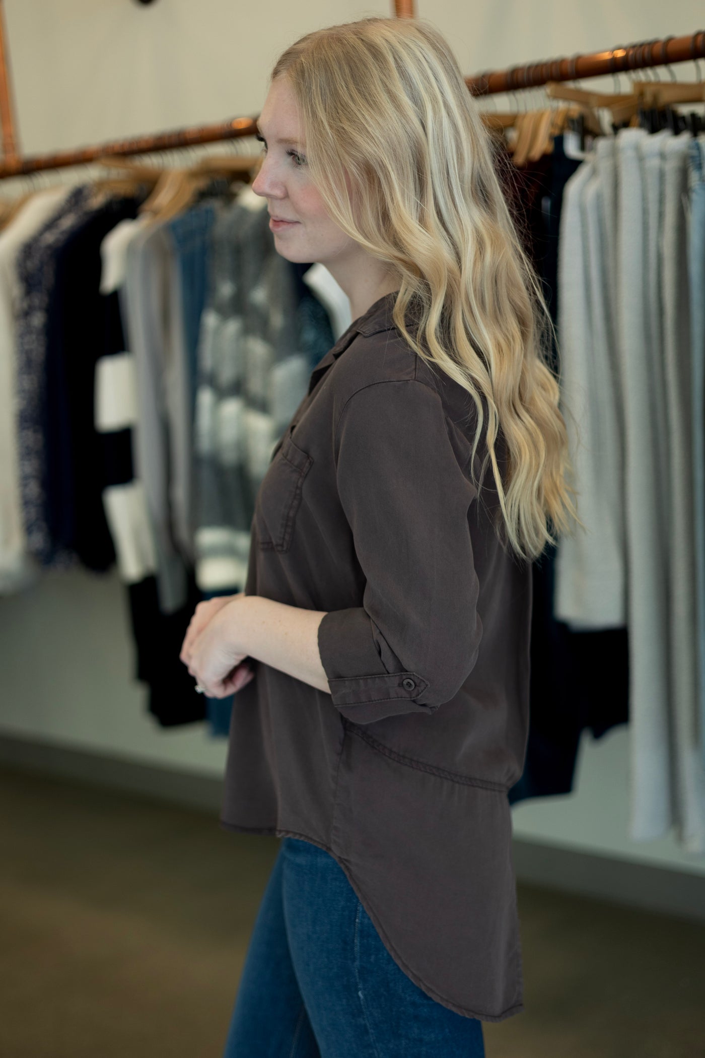 Long sleeve Tencel button down