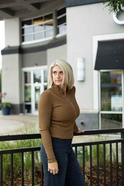 Fitted ribbed long sleeve