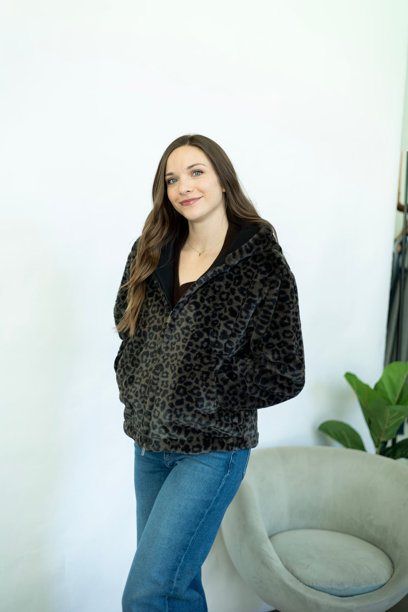 Lucia Fur Zip Up Jacket