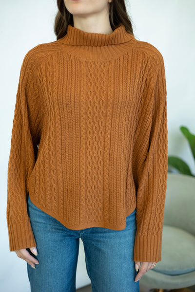 Elevated orange sweater for women