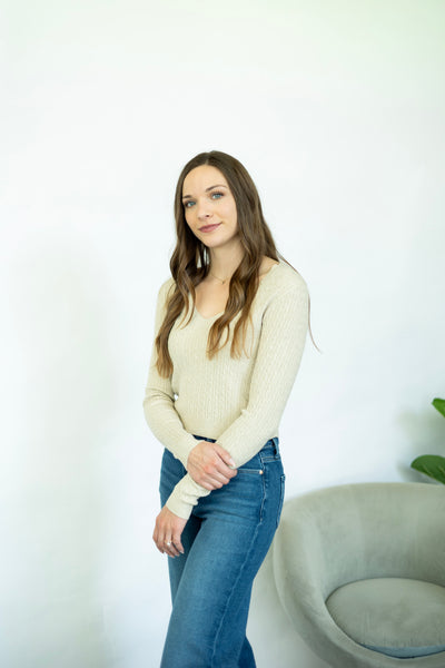 Light tan sweater for women