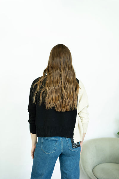 Color block sweater for women