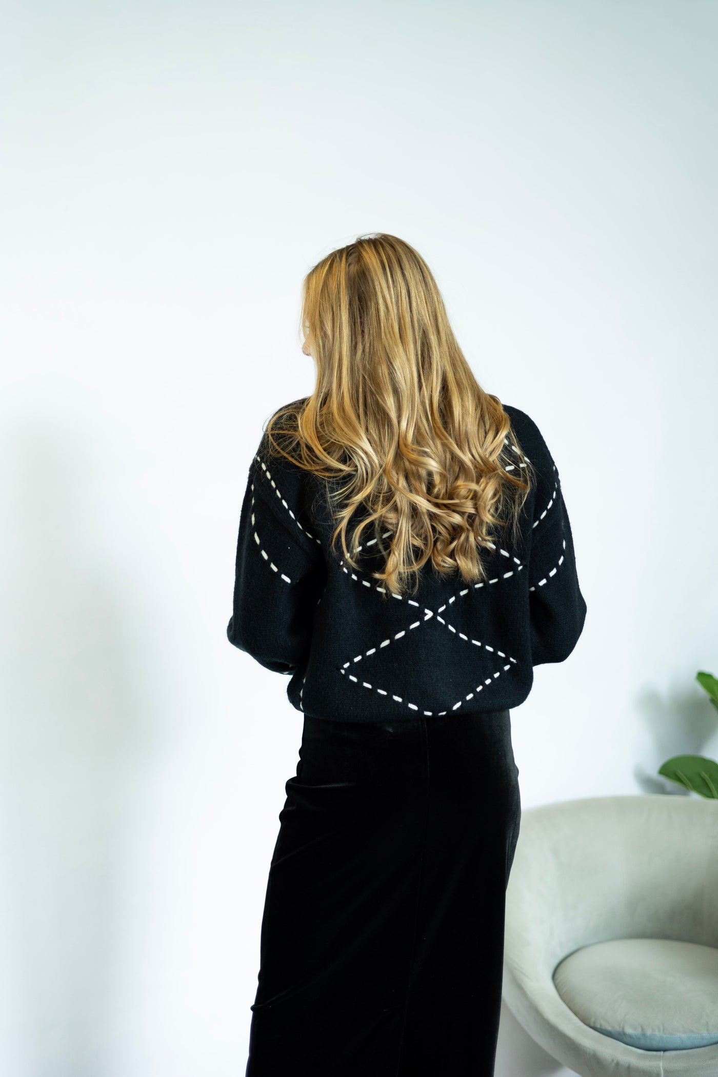 Stitched detailing sweater