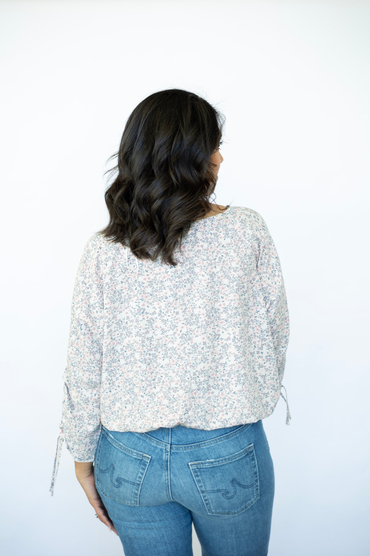 Floral 3/4 sleeve blouse