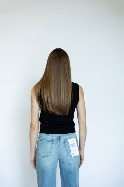 Knitted collared tank for women