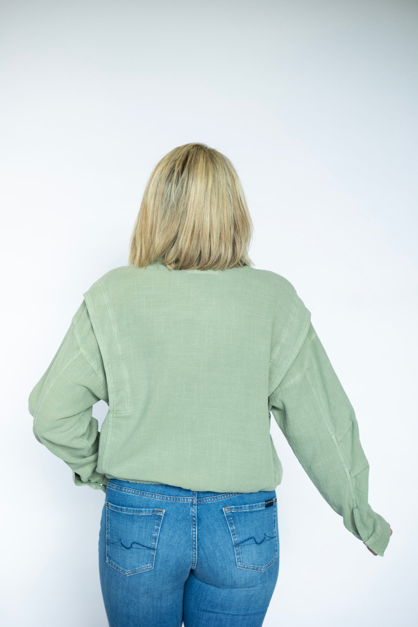 Sage green, cropped jacket