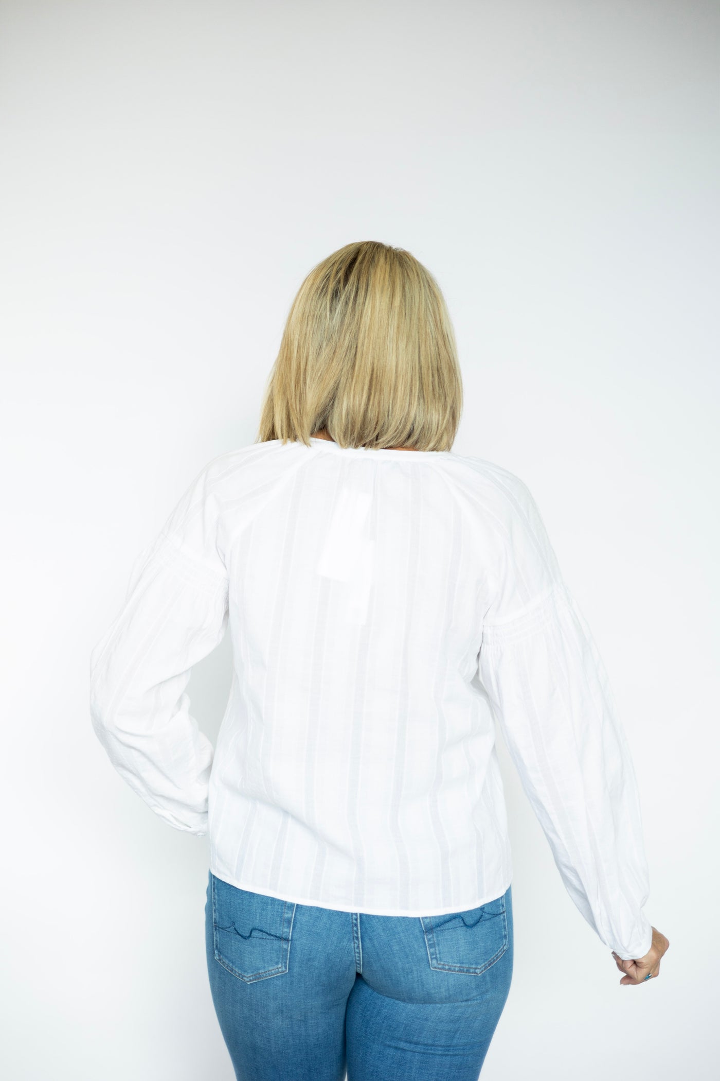 Long sleeve, white blouse