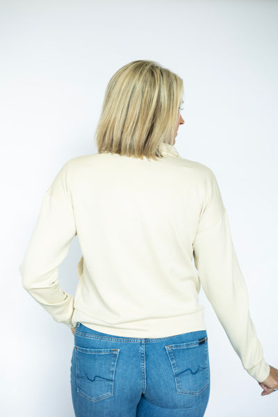 Buttery soft, quarter zip. Women's athleisure