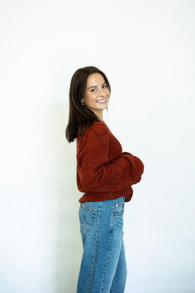 Cozy orange sweater