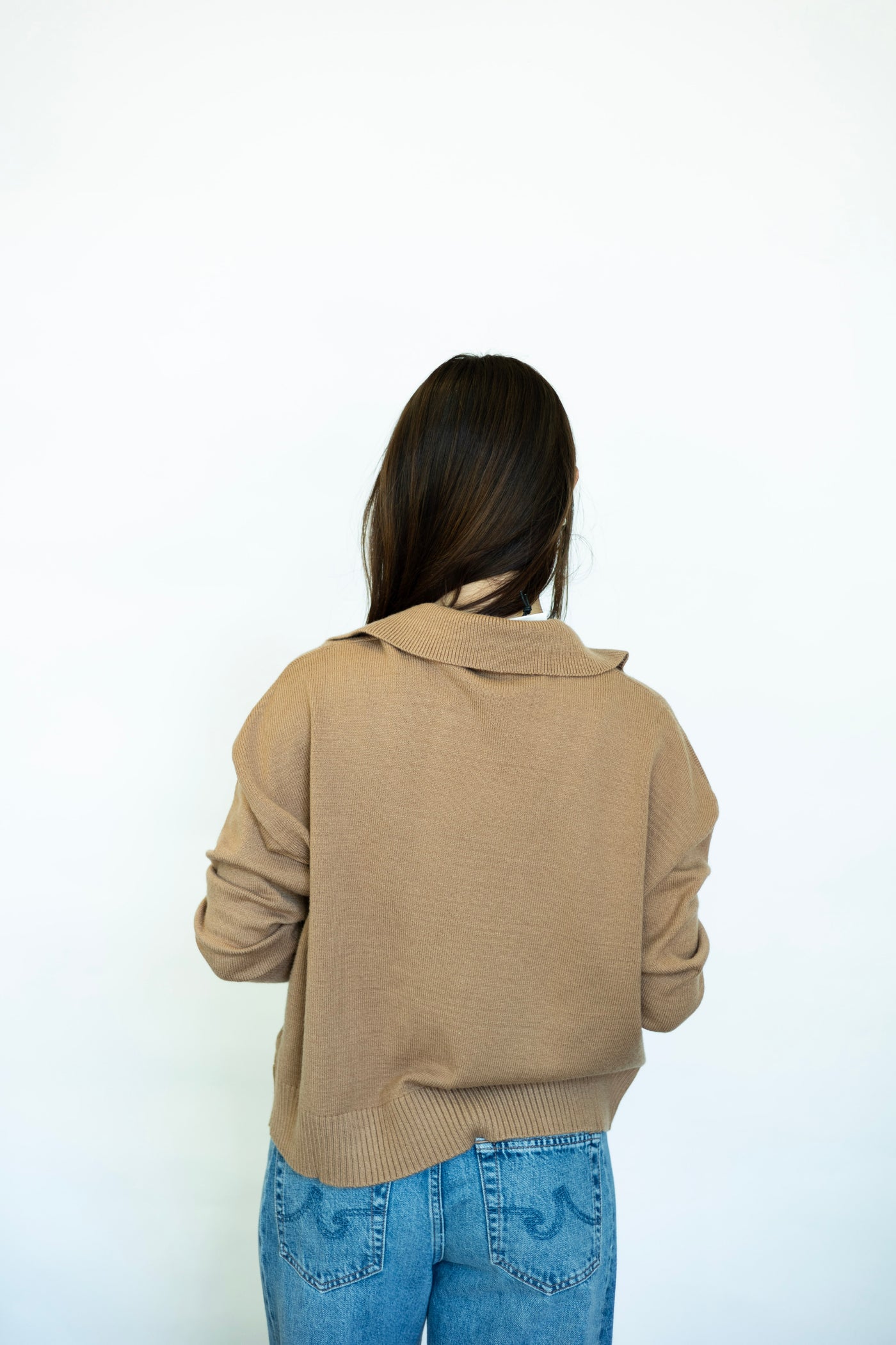Casual collared light sweater
