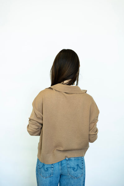 Casual collared light sweater