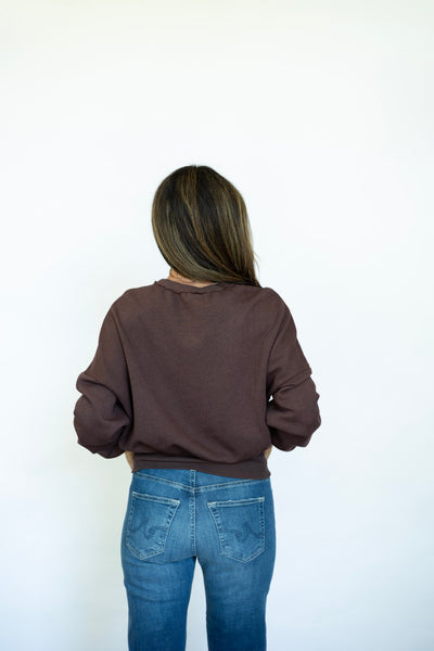 Evie Pleated Crew Sweatshirt