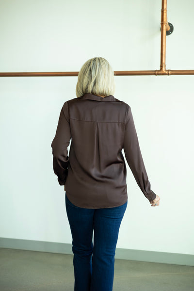 Recycled Button Down Blouse
