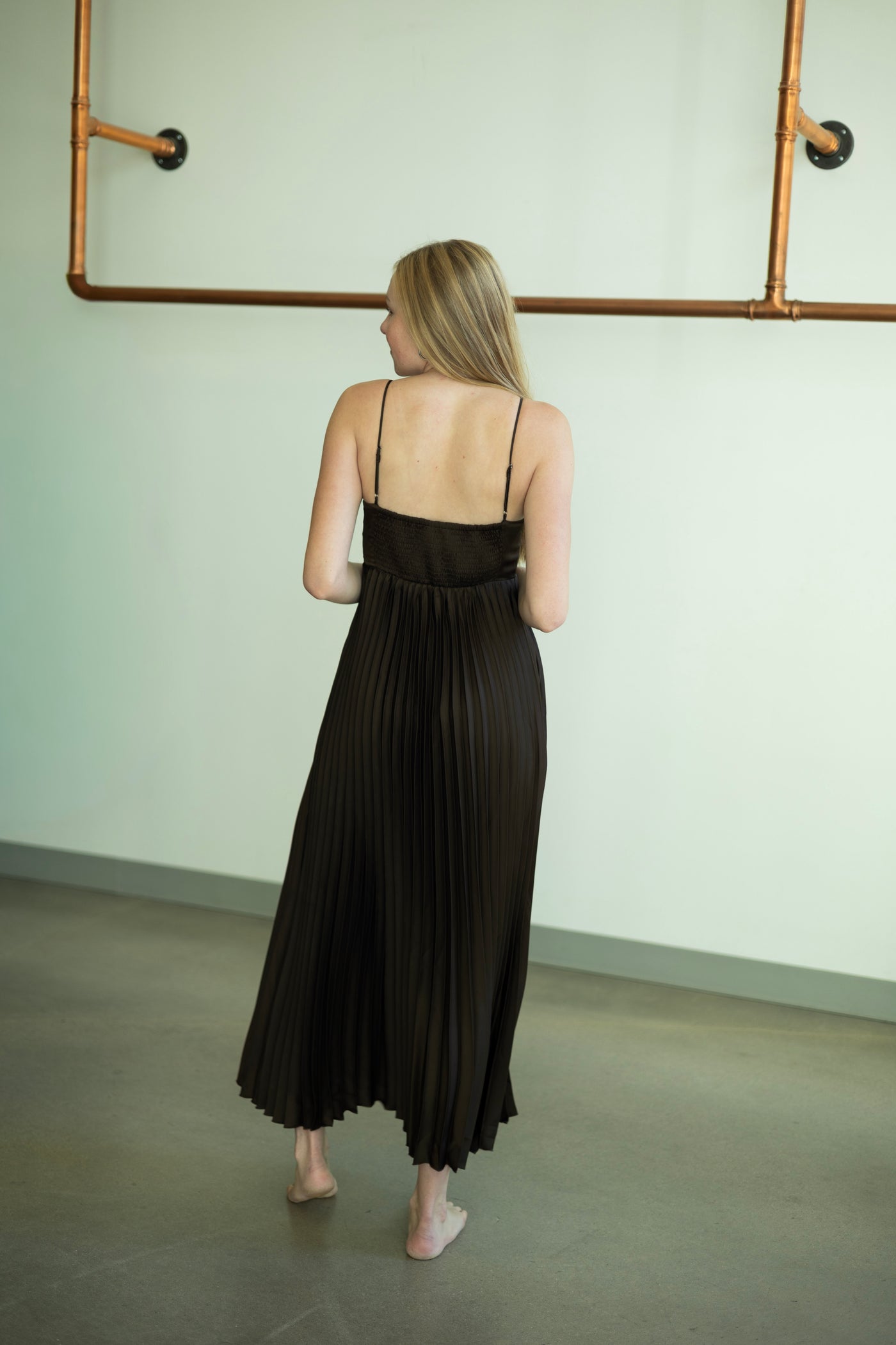 Pleating Maxi Dress