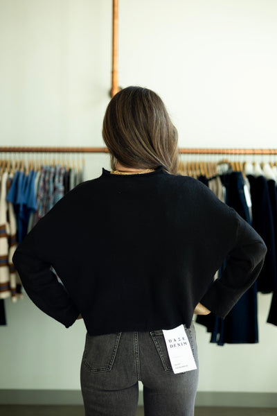 Elevated cardigan with lace detailing 