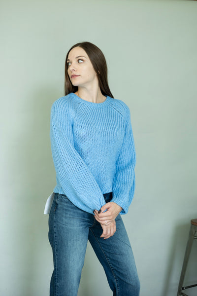 Light blue sweater for women