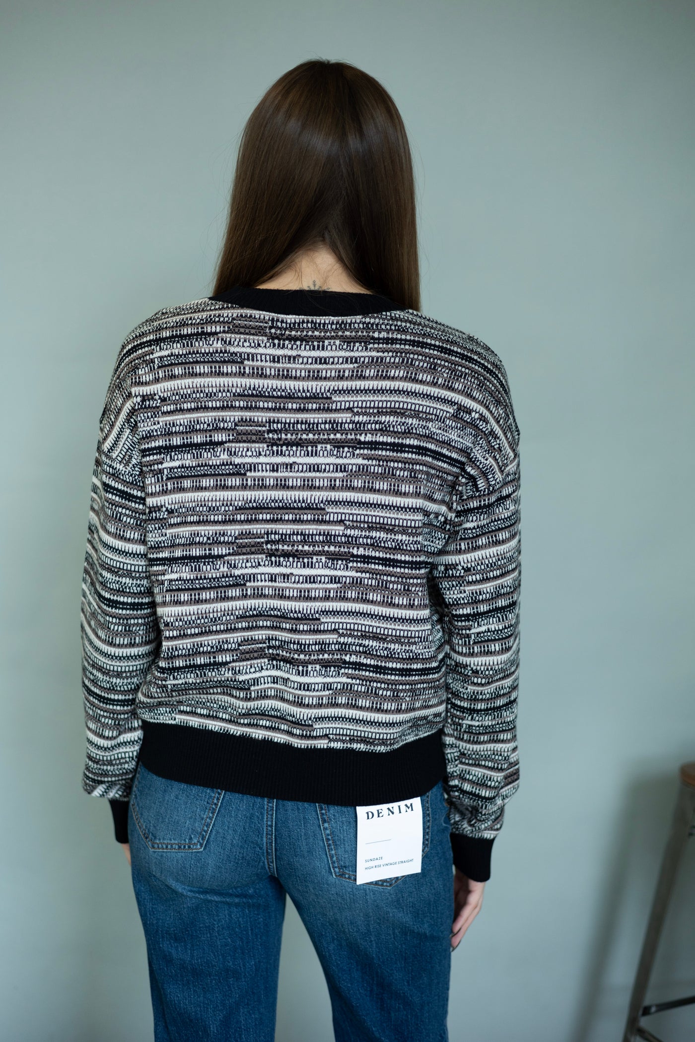 Patterned sweater for women