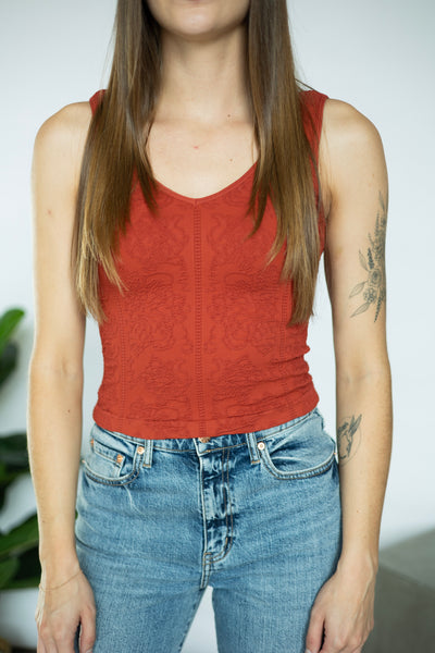 Reversible Lace Textured Top