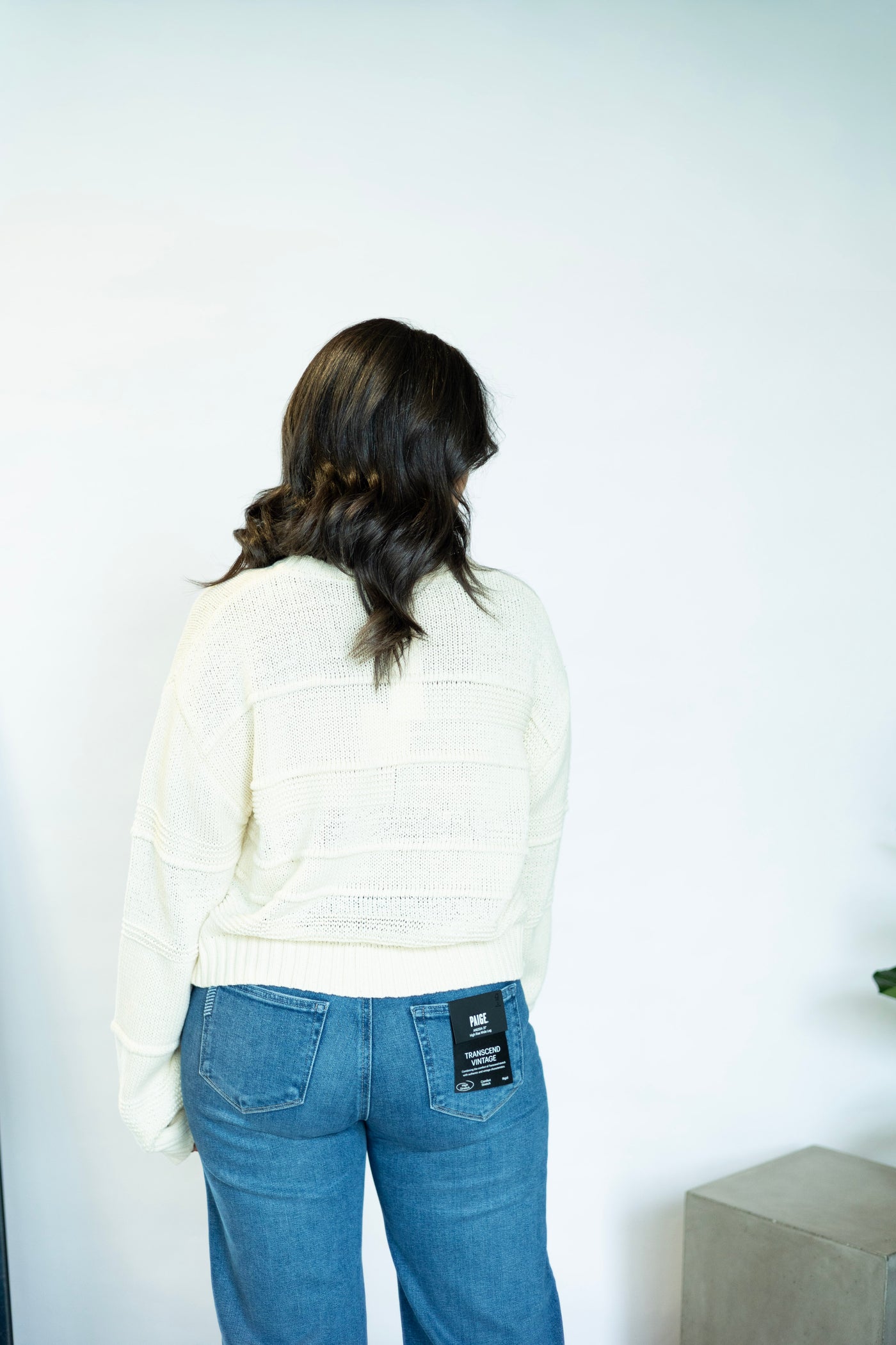 Cassi Textured Shadow Stripe Sweater