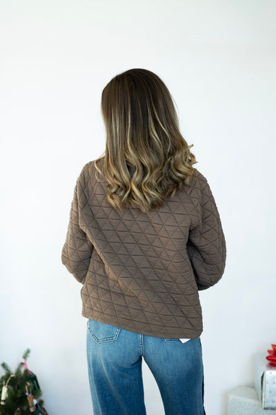 Women's quilted pullover