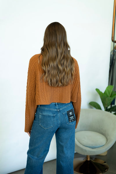 Elevated orange sweater for women