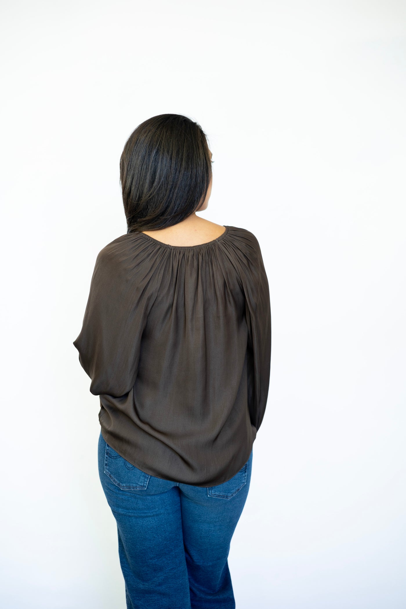 Solid Satin Blouse