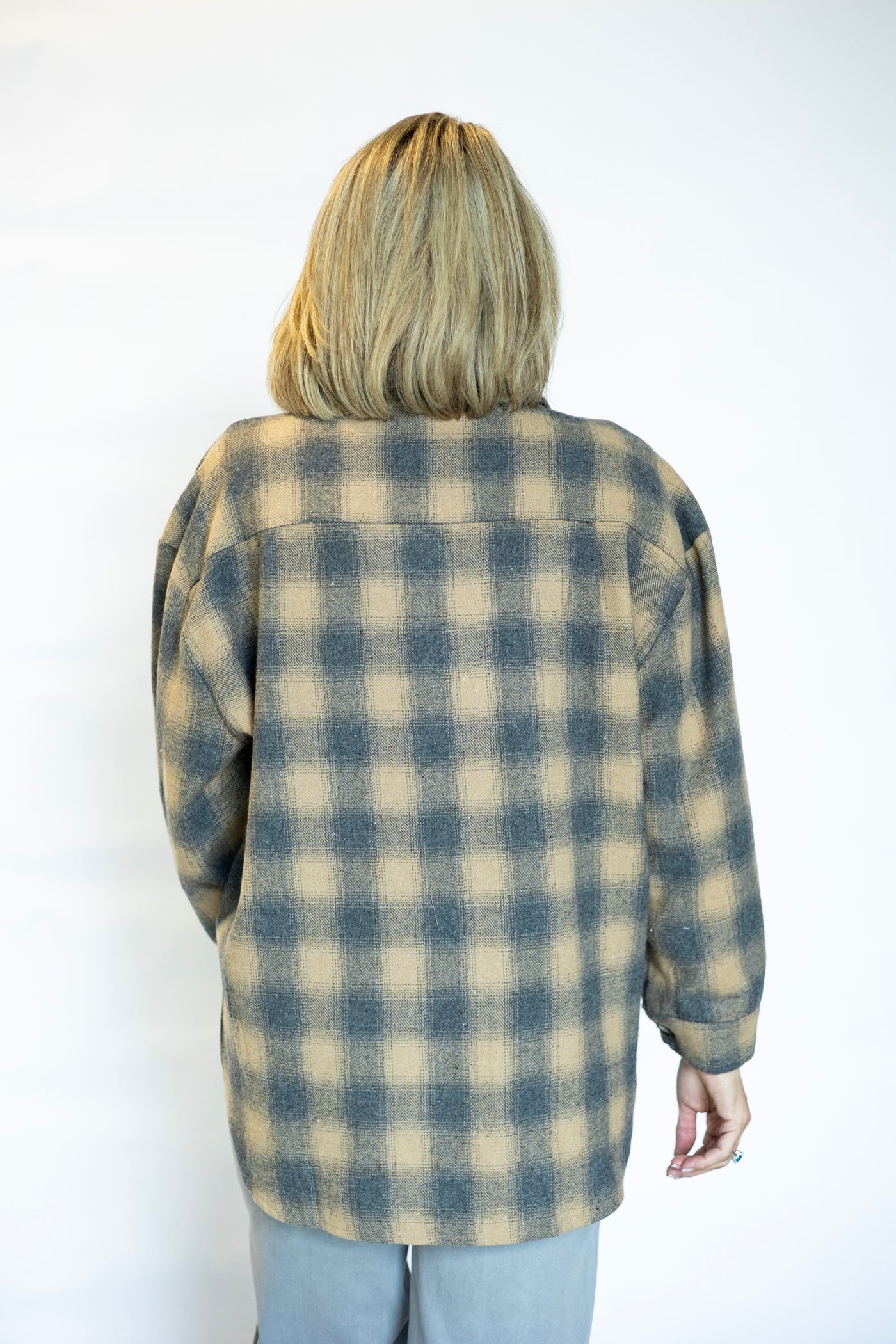 Mixed Color Plaid Shacket